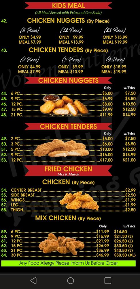 New York Fried Chicken & Pizza Menu image 3